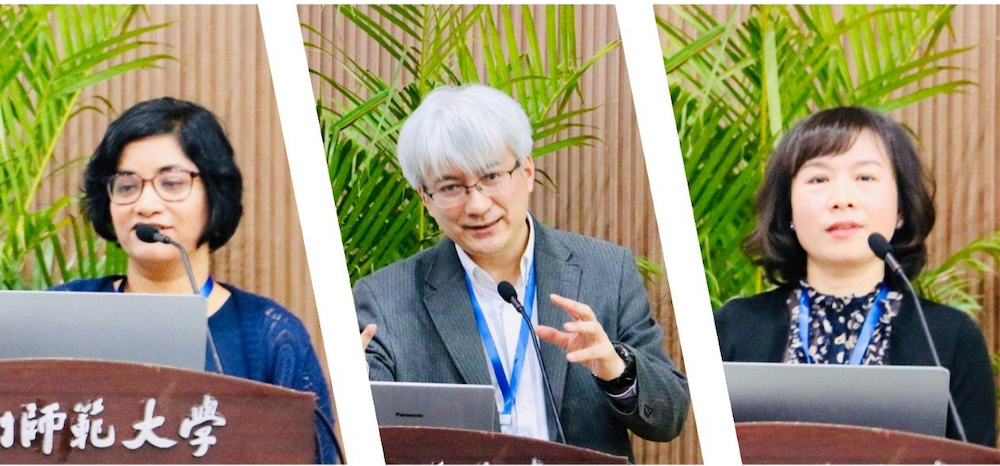 Jayshree Samanta教授、Hirohide Takebayashi教授、肖岚教授做报告